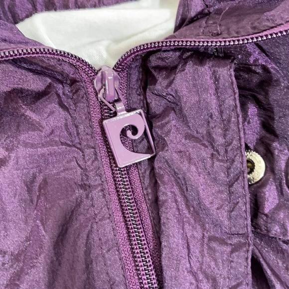 PIERRE CARDIN Deep Purple Windbreaker Jacket Small - Picture 4 of 5